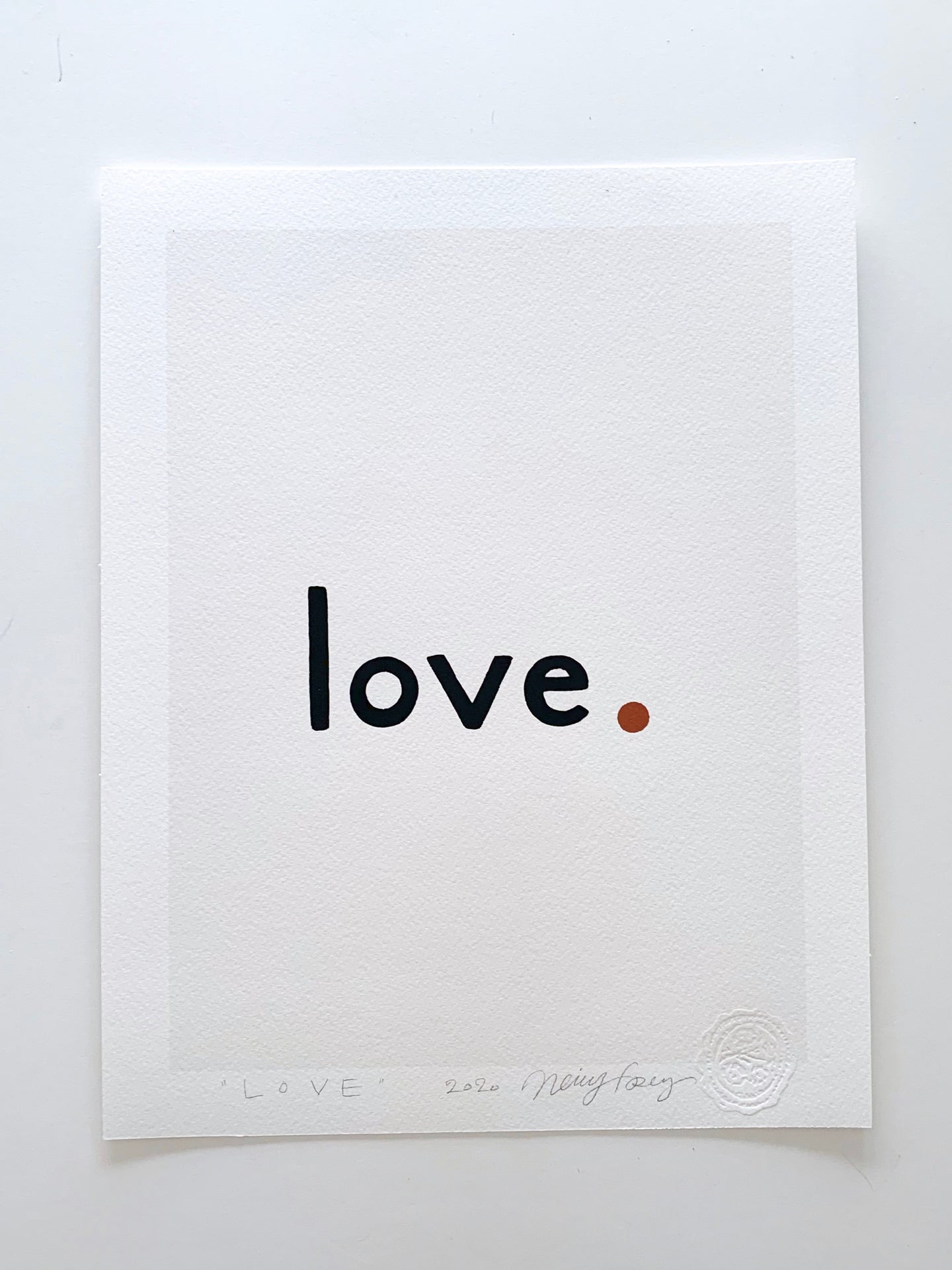 The Love Print 8.5 x 11 Giclee on paper