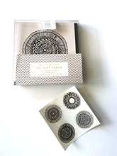 Load image into Gallery viewer, (4) Folk Medallions Assorted Flat Card Boxed Set + Stickers
