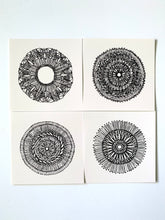 Load image into Gallery viewer, (4) Folk Medallions Assorted Flat Card Boxed Set + Stickers
