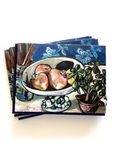 Load image into Gallery viewer, Onions &amp; Jade Tropical Still Life Greeting Card
