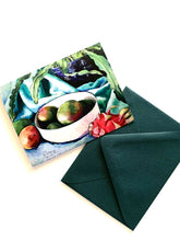 Load image into Gallery viewer, Mangoes &amp; Dragonfruit Tropical Still Life Greeting Card
