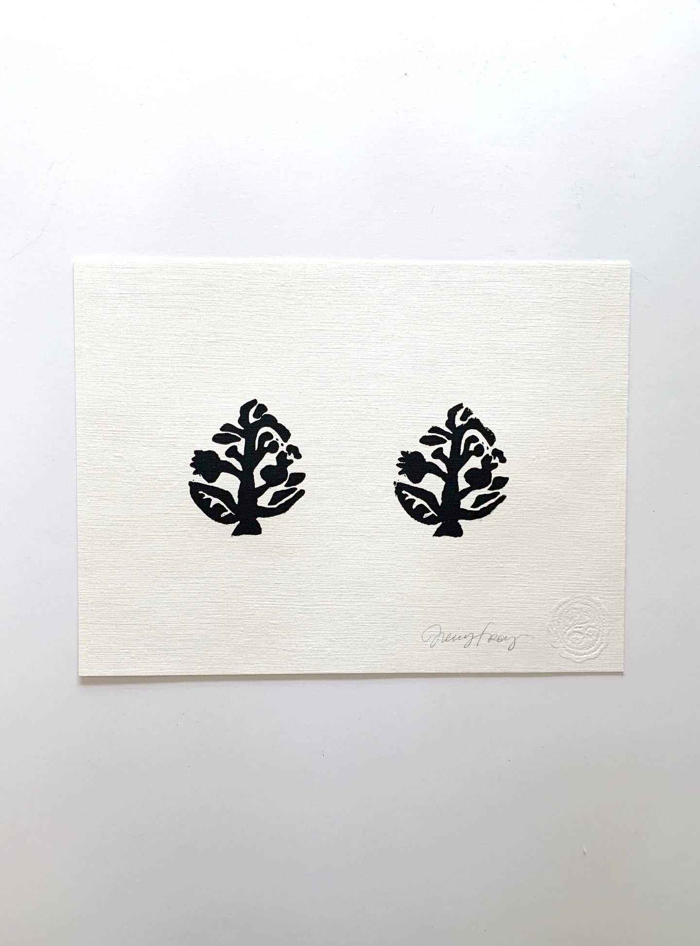 Pomegranate Tree Original Blockprint Series