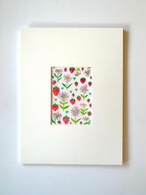 Load image into Gallery viewer, STRAWBERRIES Original Gouache On Paper With Mat 12 x 16
