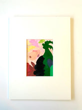 Load image into Gallery viewer, PINK ABSTRACT Original Gouache On Paper With Mat 12 x 16
