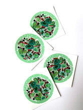 Load image into Gallery viewer, Mistletoe Sticker Sheet - (4) 1.5&quot; round stickers
