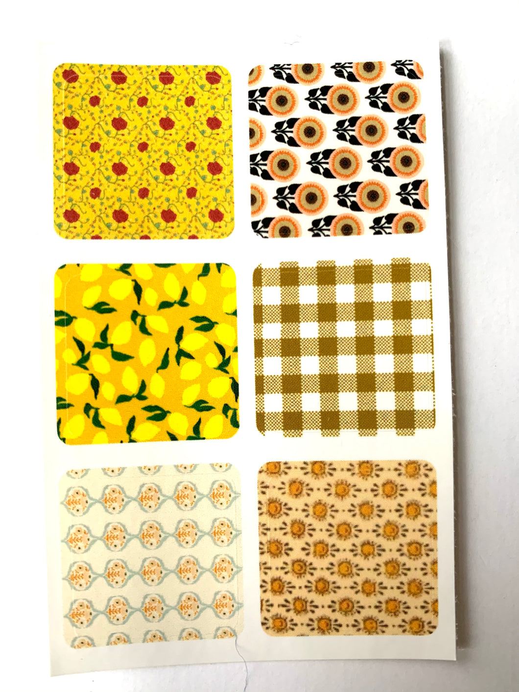 Yellow Patterns Mini Sticker Sheets