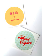 Load image into Gallery viewer, Big In Spokane  3&quot; Round Sticker
