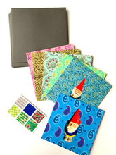 Load image into Gallery viewer, (6) Gnomes Boxed Flat Card Set + STICKERS
