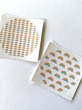 Load image into Gallery viewer, Teeny Tiny Rainbows Sticker Sheet - (4) 1.5&quot; round stickers
