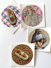 Load image into Gallery viewer, Baby Jesus Sticker Sheet - (4) 1.5&quot; round stickers
