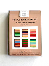 Load image into Gallery viewer, NF GCS Cozy / Cozy Blanket Stripes Assorted Boxed Card Set of 6 / $11 each
