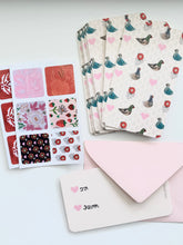 Load image into Gallery viewer, Hearts &amp; Birds Mini Gift Tags w/ Envelopes (10)
