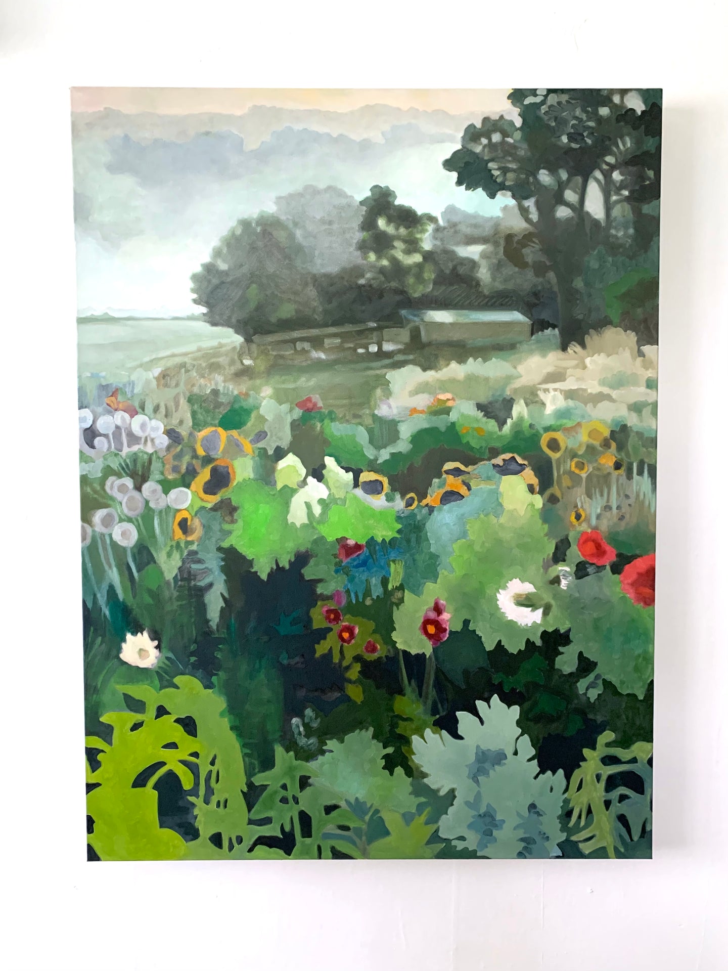 Flower Farm 30 x 40 Giclee On Canvas