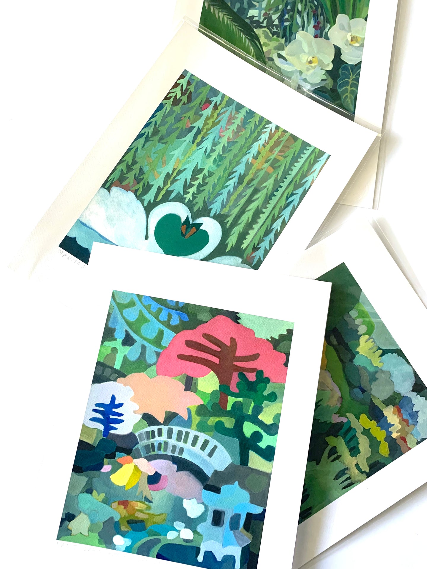 Set of FOUR Manito Park Giclees 12