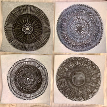 Load image into Gallery viewer, Folk Medallions Set Of Four Original Paintings 12 x 12 each
