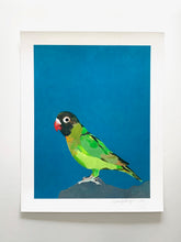 Load image into Gallery viewer, Cher Green Parrot Giclee on paper 9&quot; x 12&quot;
