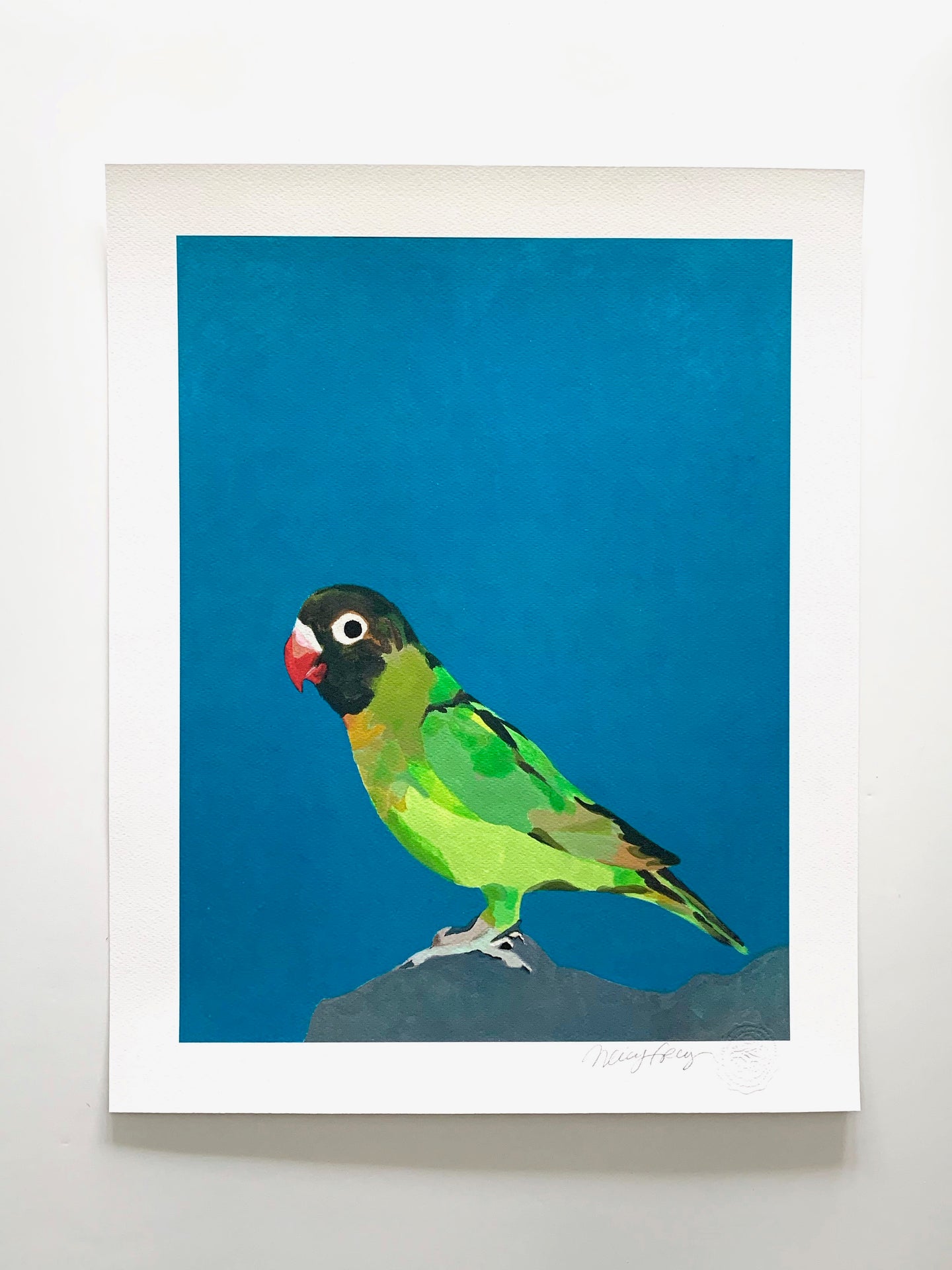 Cher Green Parrot Giclee on paper 9