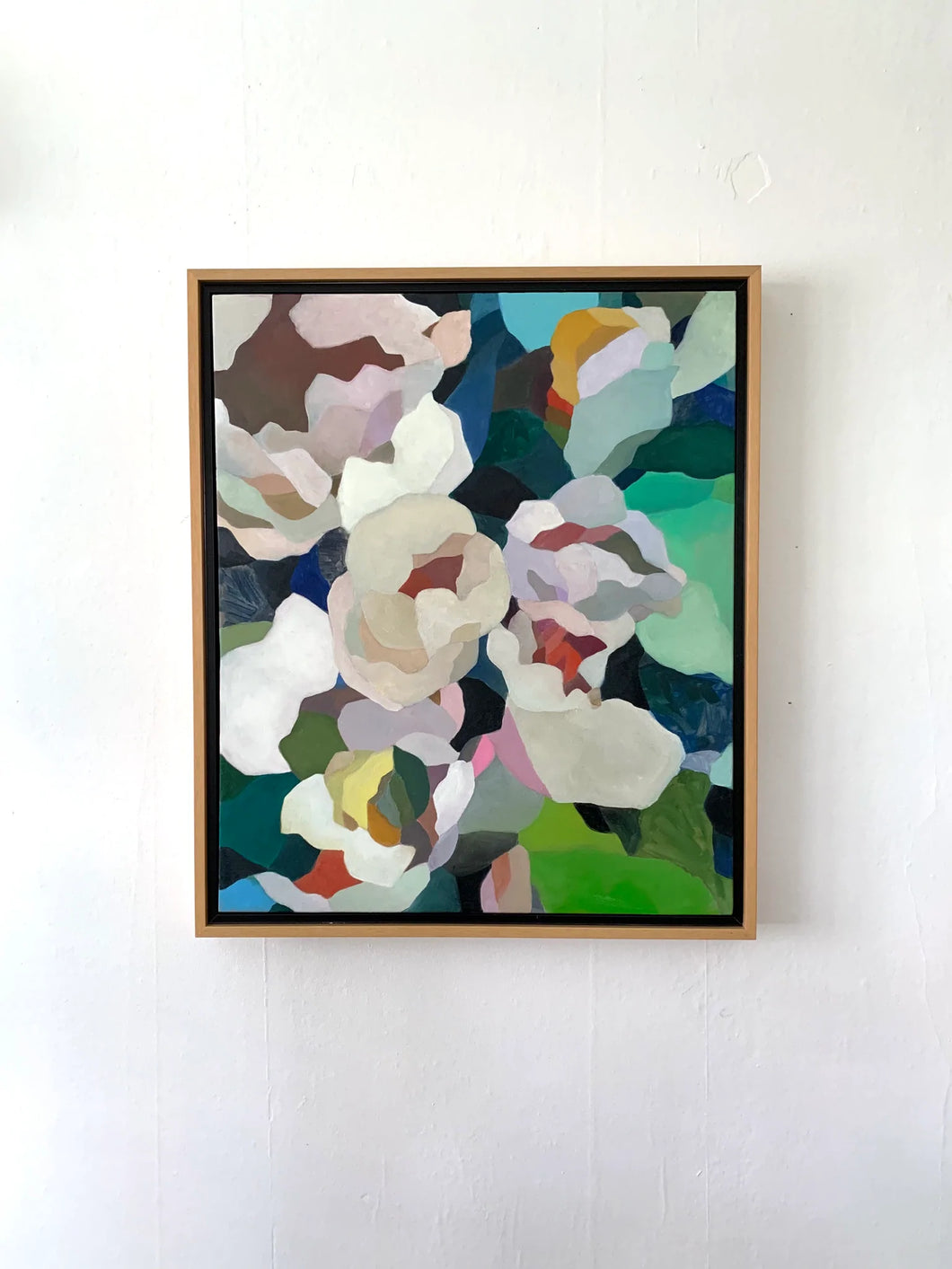 Jade Floral Abstraction 1 Original Abstract Oil Painting