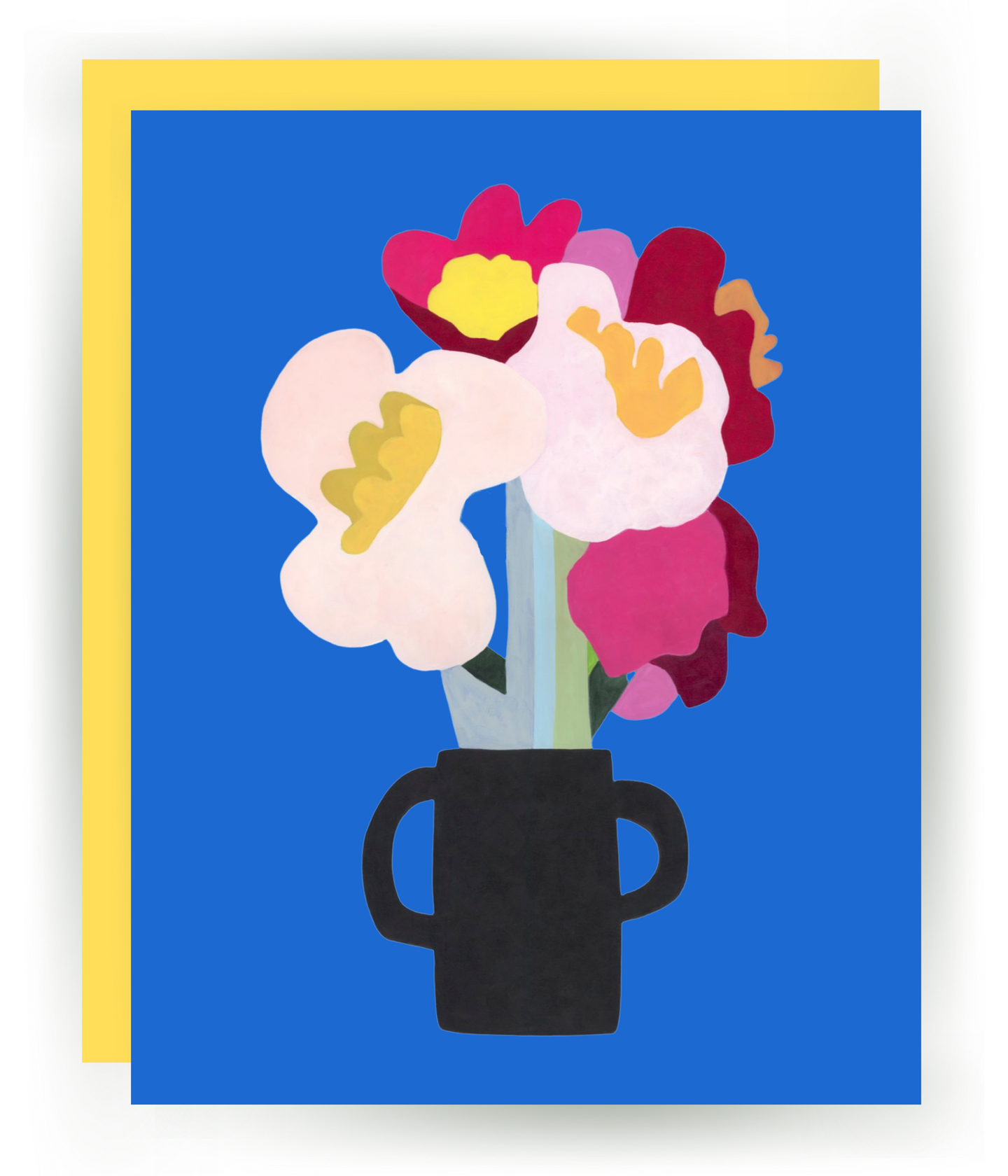 NF GC 030  /  Rainbow Bright Bouquet (blue) Greeting Card