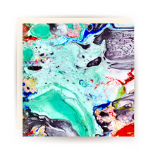 Load image into Gallery viewer, (10) Marbleized Boxed Flat Card Set + STICKERS

